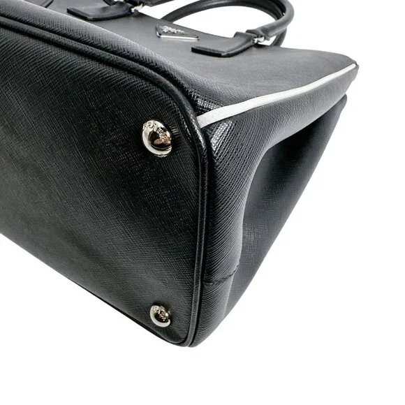 Prada 1 Ba274 2-Way Bag Saffiano Tote Bag Black - Picture 6 of 15